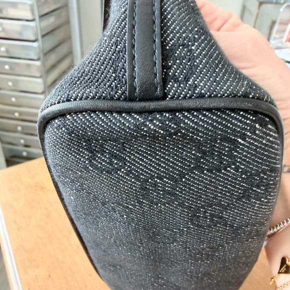 Vintage Authentic Gucci GG Canvas Black Mini Bag EC - Picture 6 of 8